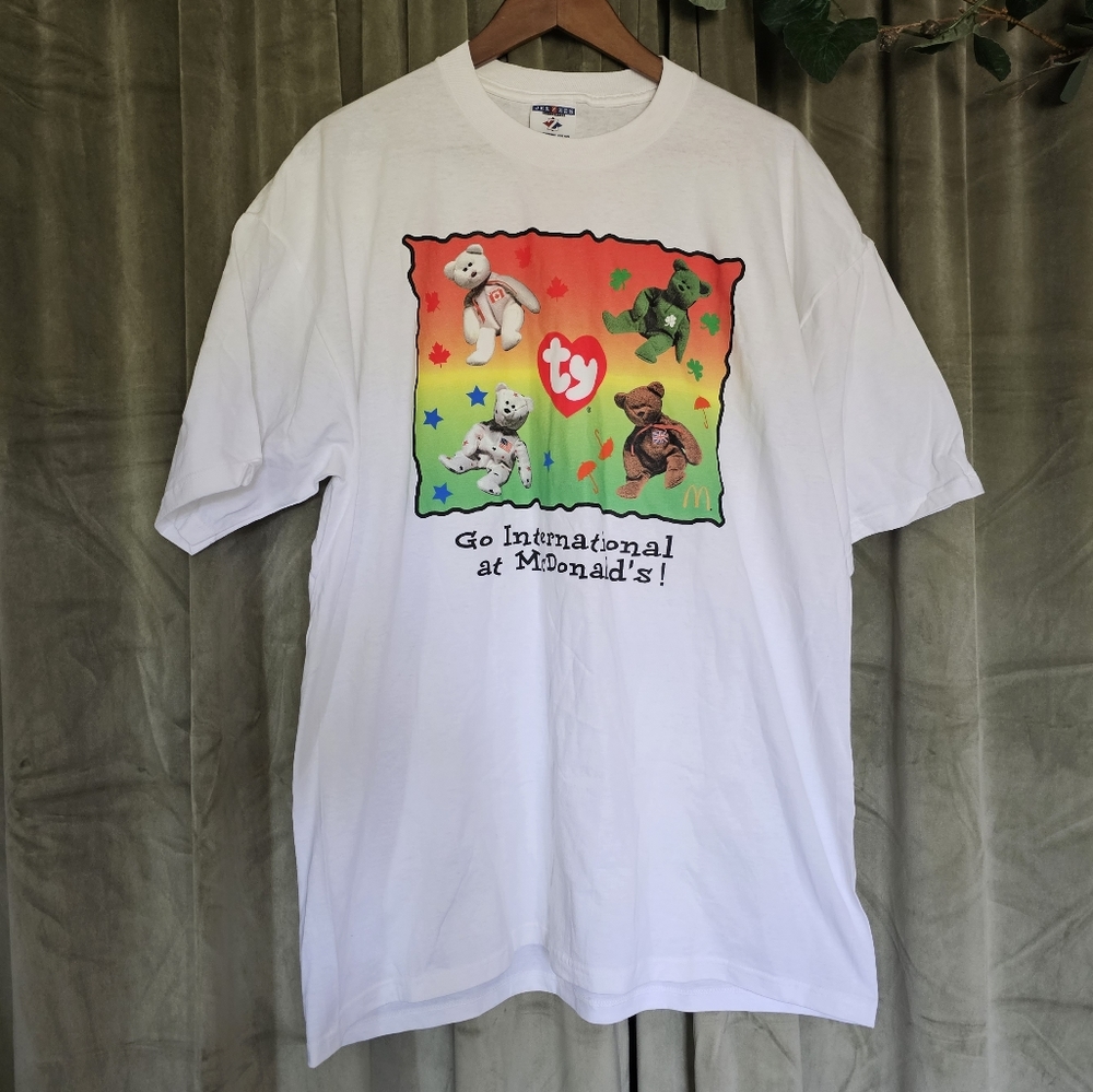 y2k Blokecore Kidcore Millenial McDonalds Beanie Baby International Promo Tshirt